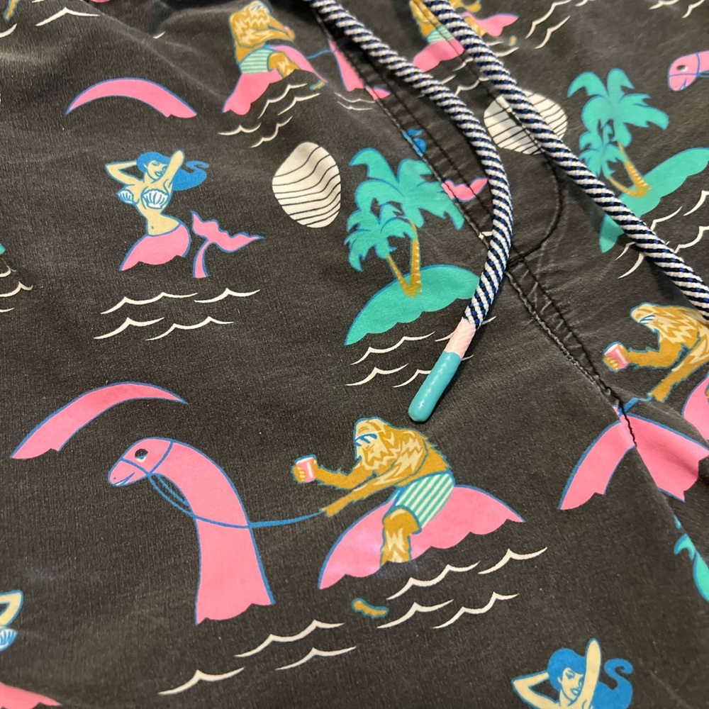 Party Pants Men’s Swim Trunks Novelty Print Board Shorts Beach Tropical Y2K - Picture 4 of 11